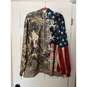 Deer Hunter Deer Lover Size 4XL Hoodie 3D All Over Print American Flag